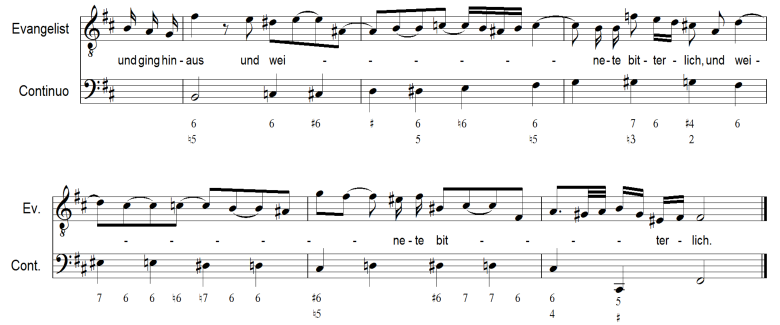 Musical Fragment und weinete bitterliche
