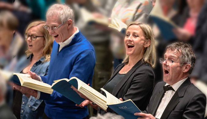 Aberdeen Bach Choir Tenors rehearsing 27 April 2024 image credit Anthony Childers